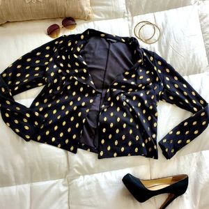 Gold and Black Cropped Jacket
